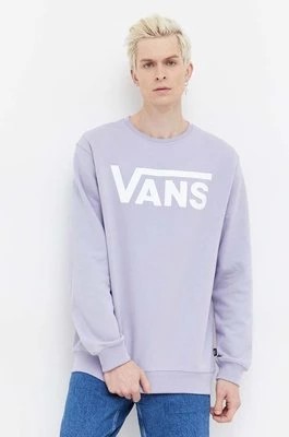 Zdjęcie produktu Vans bluza bawełniana męska kolor fioletowy z nadrukiem