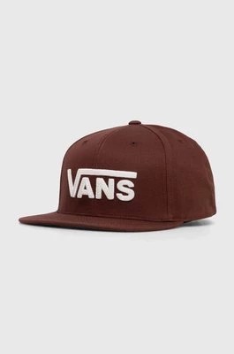 Zdjęcie produktu Vans czapka z daszkiem bawełniana kolor brązowy z aplikacją VN0A36OR7YO1