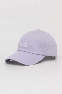 Zdjęcie produktu Vans czapka z daszkiem bawełniana kolor fioletowy z aplikacją