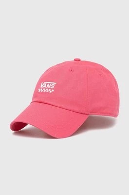 Zdjęcie produktu Vans czapka z daszkiem bawełniana kolor różowy z aplikacją