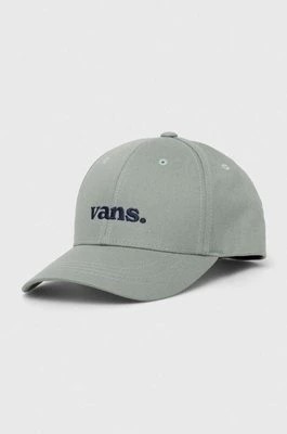 Zdjęcie produktu Vans czapka z daszkiem bawełniana kolor zielony z aplikacją