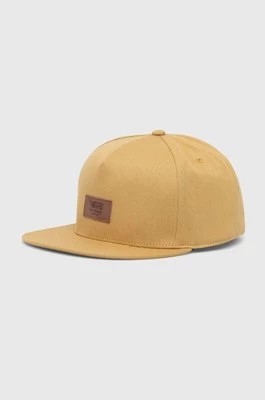 Zdjęcie produktu Vans czapka z daszkiem bawełniana kolor żółty z aplikacją
