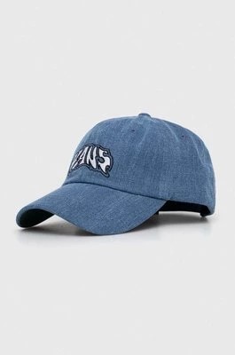 Zdjęcie produktu Vans czapka z daszkiem jeansowa kolor niebieski z aplikacją