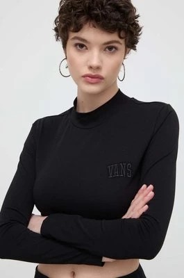 Zdjęcie produktu Vans longsleeve damski kolor czarny z półgolfem