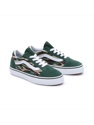 Zdjęcie produktu Vans Skórzane sneakersy "Old Skool" w kolorze zielonym ze wzorem rozmiar: 31
