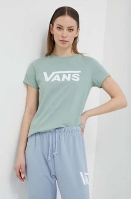 Zdjęcie produktu Vans t-shirt bawełniany damski kolor zielony
