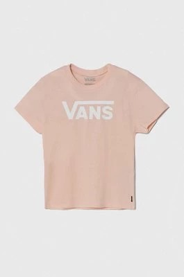 Zdjęcie produktu Vans t-shirt bawełniany dziecięcy GR FLYING V CREW GIRLS kolor różowy