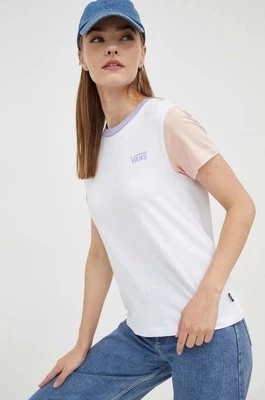 Zdjęcie produktu Vans t-shirt bawełniany kolor biały