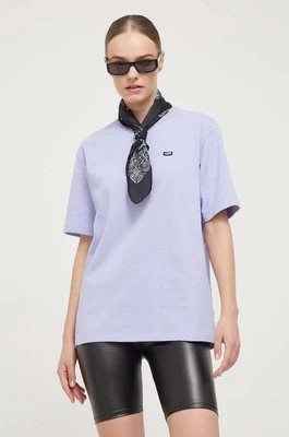 Zdjęcie produktu Vans t-shirt bawełniany kolor fioletowy