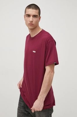 Zdjęcie produktu Vans t-shirt bawełniany kolor fioletowy gładki
