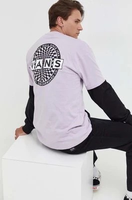 Zdjęcie produktu Vans t-shirt bawełniany kolor fioletowy z nadrukiem