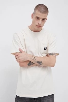 Zdjęcie produktu Vans T-shirt bawełniany kolor kremowy gładki