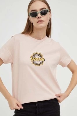 Zdjęcie produktu Vans t-shirt bawełniany kolor różowy