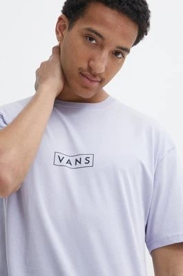 Zdjęcie produktu Vans t-shirt bawełniany męski kolor fioletowy z nadrukiem