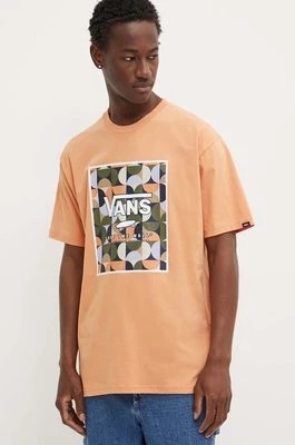 Zdjęcie produktu Vans t-shirt bawełniany męski kolor pomarańczowy z nadrukiem