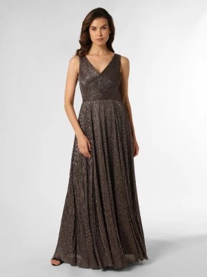 Zdjęcie produktu Vera Mont Damska sukienka wieczorowa Kobiety brązowy wzorzysty,