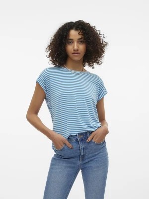 Zdjęcie produktu Vero Moda Koszulka "Ava" w kolorze kremowo-błękitnym rozmiar: M
