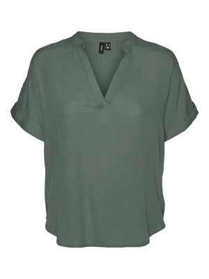 Zdjęcie produktu Vero Moda Koszulka "Beauty" w kolorze ciemnozielonym rozmiar: XL