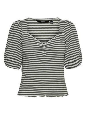 Zdjęcie produktu Vero Moda Koszulka "Gabi" w kolorze szaro-białym rozmiar: XS