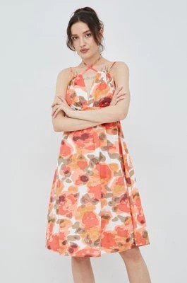 Zdjęcie produktu Vero Moda sukienka bawełniana kolor pomarańczowy mini rozkloszowana