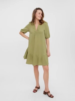 Zdjęcie produktu Vero Moda Sukienka "Natali" w kolorze zielonym rozmiar: XS