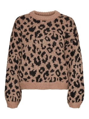 Zdjęcie produktu Vero Moda Sweter w kolorze jasnobrązowo-czarnym rozmiar: S