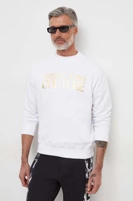 Zdjęcie produktu Versace Jeans Couture bluza bawełniana męska kolor biały z nadrukiem 76GAIT00 CF01T