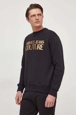 Zdjęcie produktu Versace Jeans Couture bluza bawełniana męska kolor czarny z nadrukiem 76GAIT00 CF01T