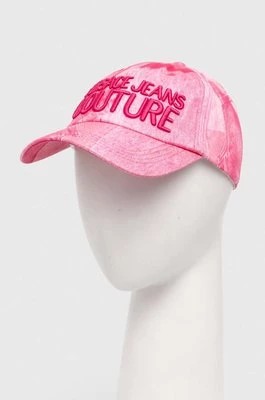 Zdjęcie produktu Versace Jeans Couture czapka z daszkiem kolor różowy wzorzysta 76HAZK18 ZG266