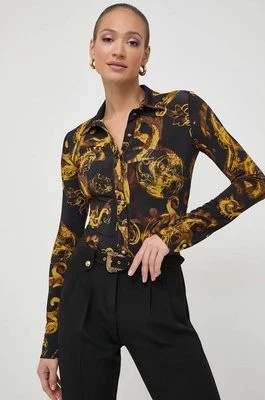 Zdjęcie produktu Versace Jeans Couture koszula damska kolor czarny slim z kołnierzykiem klasycznym 76HAL213 JS291
