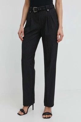 Zdjęcie produktu Versace Jeans Couture spodnie damskie kolor czarny proste high waist 76HAA111 N0335