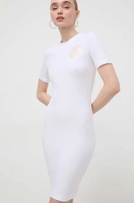 Zdjęcie produktu Versace Jeans Couture sukienka kolor biały mini dopasowana 76HAOT02 CJ03T
