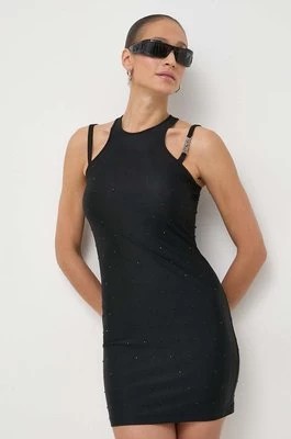 Zdjęcie produktu Versace Jeans Couture sukienka kolor czarny mini dopasowana 76HAOE05 CJXXE