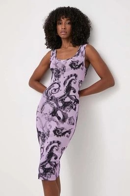 Zdjęcie produktu Versace Jeans Couture sukienka kolor fioletowy mini dopasowana 76HAO9B6 JS291