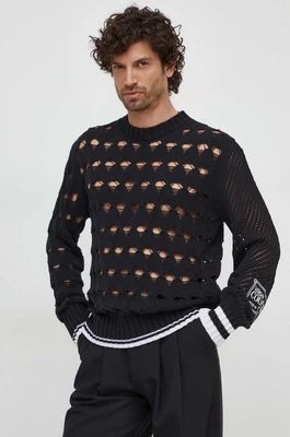 Zdjęcie produktu Versace Jeans Couture sweter bawełniany kolor czarny 76GAFM04 CMG01