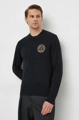 Zdjęcie produktu Versace Jeans Couture sweter z domieszką kaszmiru kolor czarny lekki 76GAFM00 CM06H