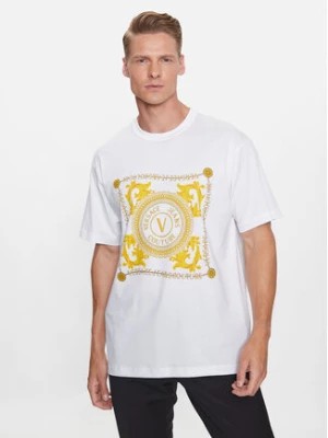Zdjęcie produktu Versace Jeans Couture T-Shirt 75GAHF07 Biały Regular Fit