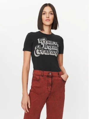 Zdjęcie produktu Versace Jeans Couture T-Shirt 75HAHG02 Czarny Regular Fit