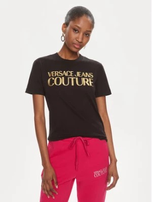 Zdjęcie produktu Versace Jeans Couture T-Shirt 76HAHT04 Czarny Slim Fit