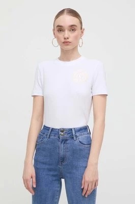 Zdjęcie produktu Versace Jeans Couture t-shirt damski kolor biały 76HAHT02 CJ03T