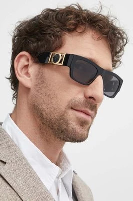 Zdjęcie produktu Versace okulary przeciwsłoneczne męskie kolor czarny 0VE4416U