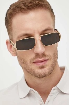 Zdjęcie produktu Versace okulary przeciwsłoneczne męskie kolor złoty