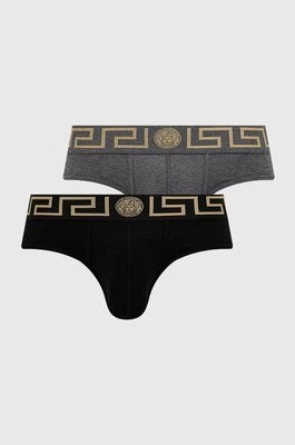 Zdjęcie produktu Versace Slipy (2-pack) męskie kolor czarny AU10180 A232741