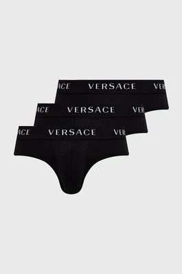 Zdjęcie produktu Versace slipy (3-pack) męskie kolor czarny AU04319