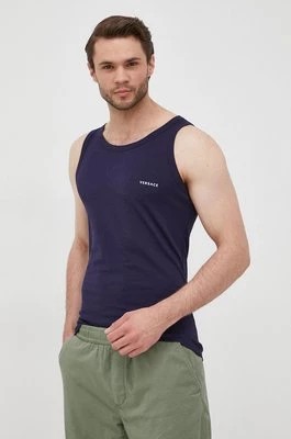 Zdjęcie produktu Versace t-shirt męski kolor granatowy AUU04022