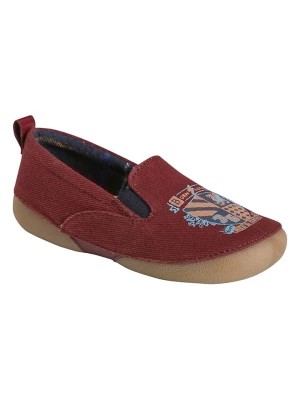 Zdjęcie produktu vertbaudet Skórzane slippersy w kolorze czerwonym rozmiar: 25