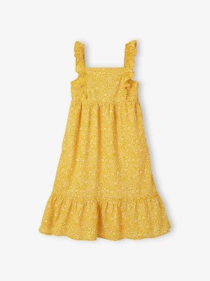 Zdjęcie produktu vertbaudet Sukienka w kolorze żółtym rozmiar: 134
