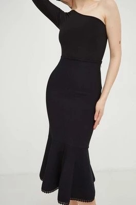 Zdjęcie produktu Victoria Beckham spódnica kolor czarny midi rozkloszowana 1423KSK004905A