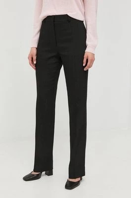 Zdjęcie produktu Victoria Beckham spodnie damskie kolor czarny proste high waist