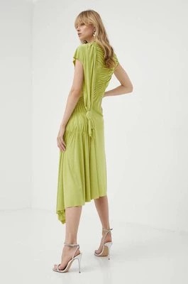 Zdjęcie produktu Victoria Beckham sukienka kolor zielony maxi rozkloszowana